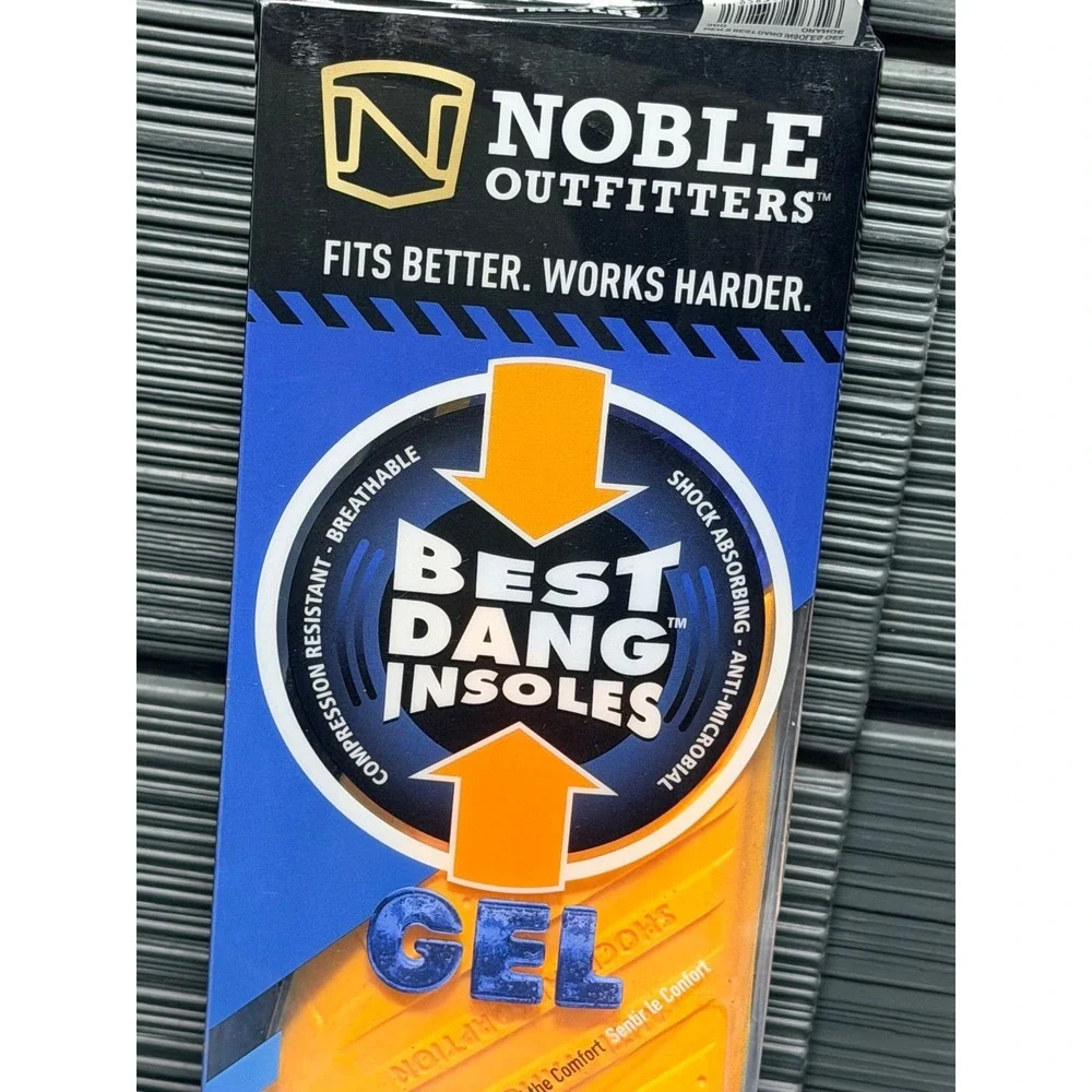 Noble Outfitters Best Dang‎ Insoles Gel Orange Mens XLarge 12-13 65065 NEW